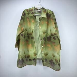 Alfred Dunner Blouse Size 20W Botanical Transitional Earthy Casual